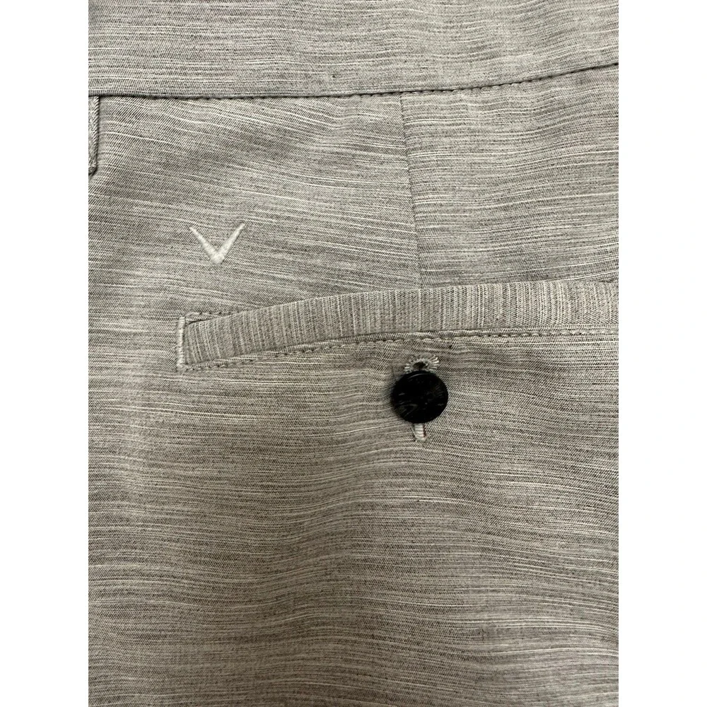 Callaway Shorts Mens 38 Gray Chino Flat Front 9 Inseam Golf Performance Stretch